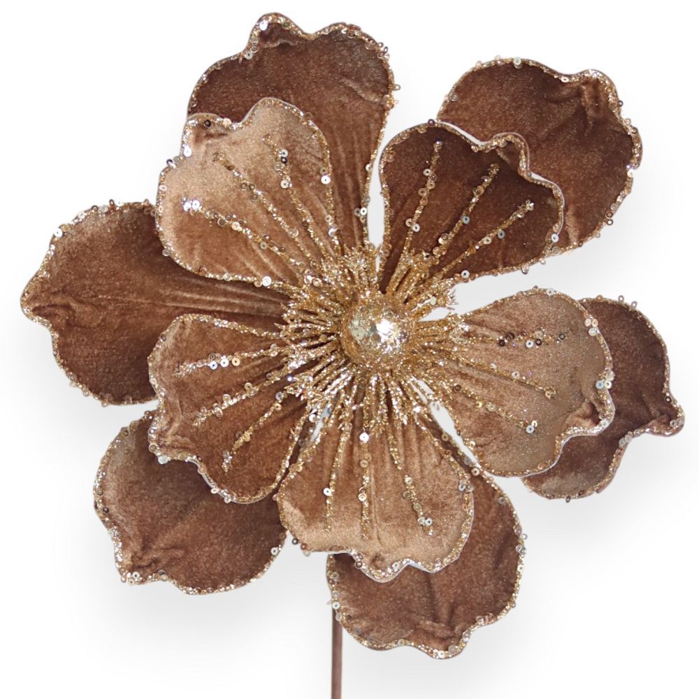 Velvet Magnolia Stem 10"