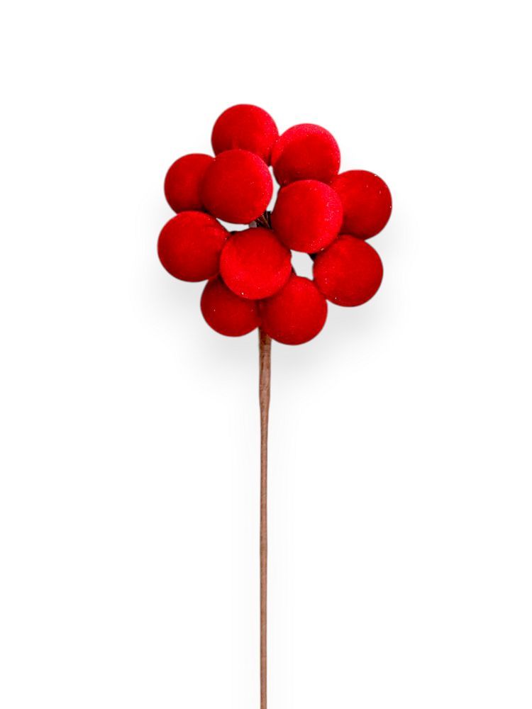 Velvet Ball Christmas Spray – 6"