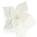 White Poinsettia Christmas Pick – 11"