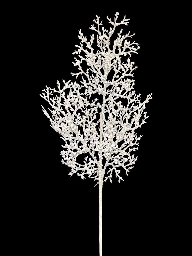 Glitter Coral Branch Spray 28"