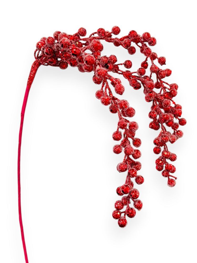 Glitter Hanging Berry Spray