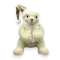 BEAR WITH SANTA HAT 12"