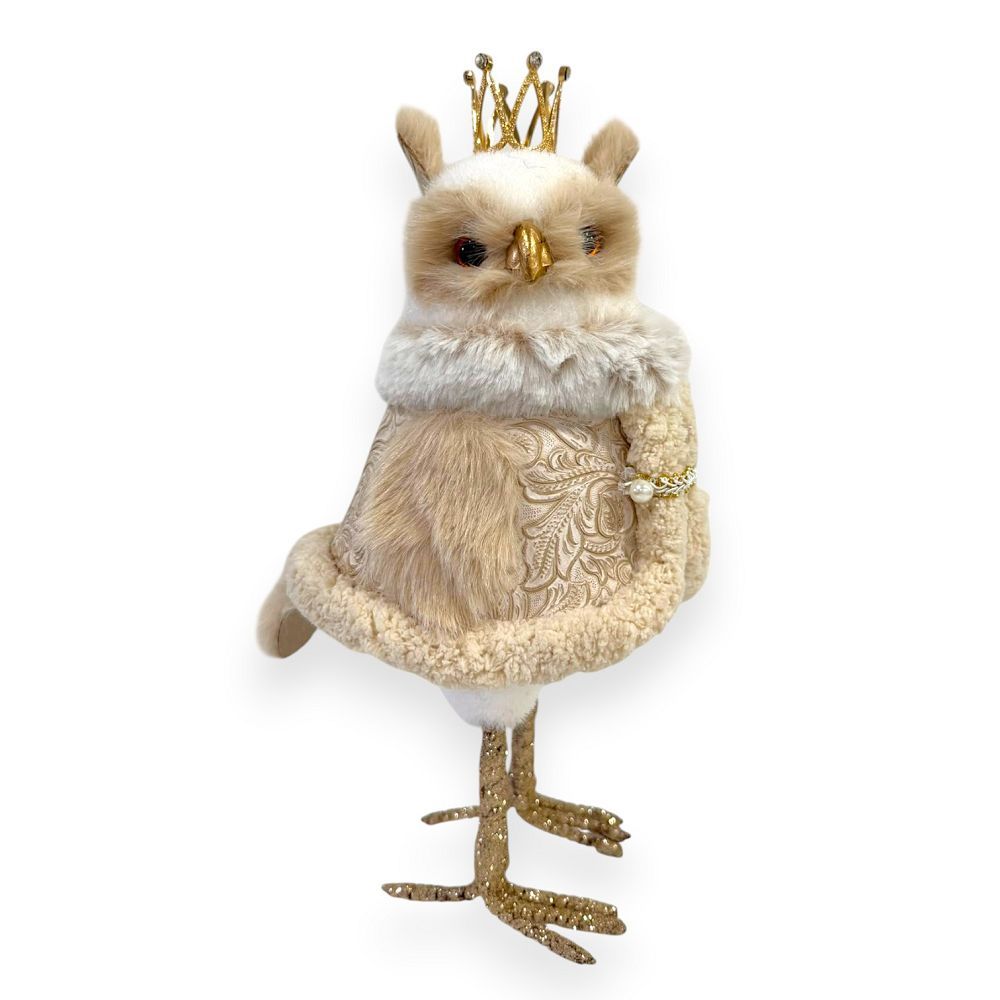 Royal Cream & Gold Crowned Owl