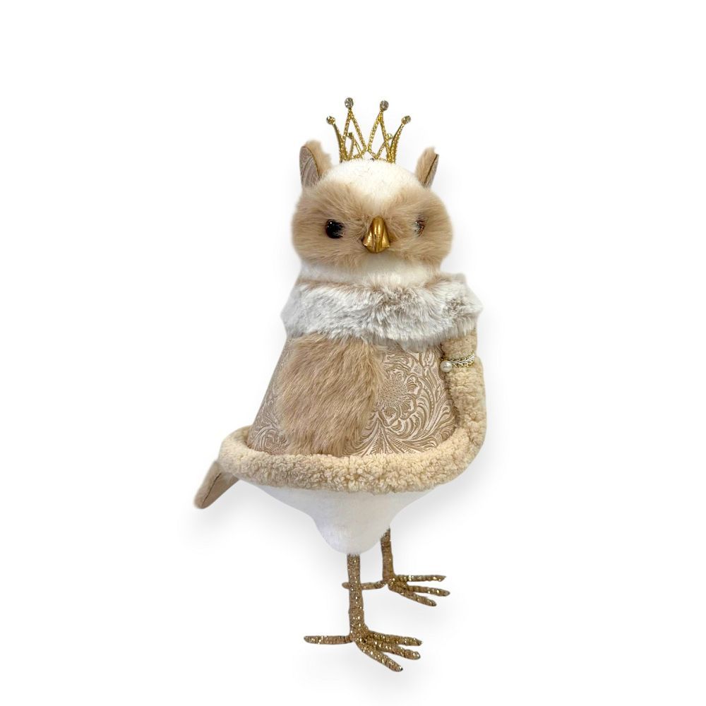 Royal Cream & Gold Crowned Owl