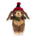 Puppy with Santa Hat & Pinecone Wreath