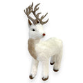 White & Champagne Gold Glitter Reindeer
