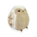 White Floral Round Owl