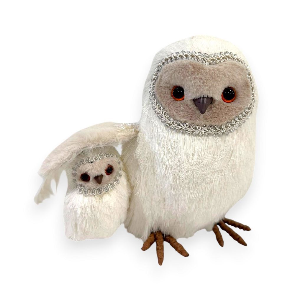White Owl with Baby