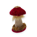 Petite Velvet Forest Mushroom with Gold Detail 4"