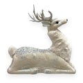 Elegant Lying Reindeer with Silver Glitter 17"