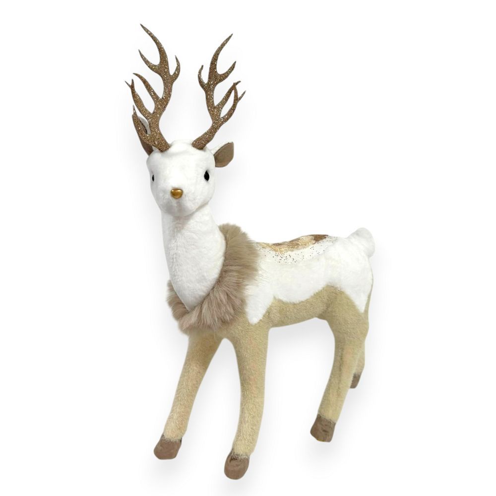 Nordic White & Champagne Reindeer 20"