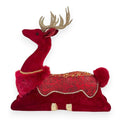 Burgundy Resting Christmas Reindeer 16"