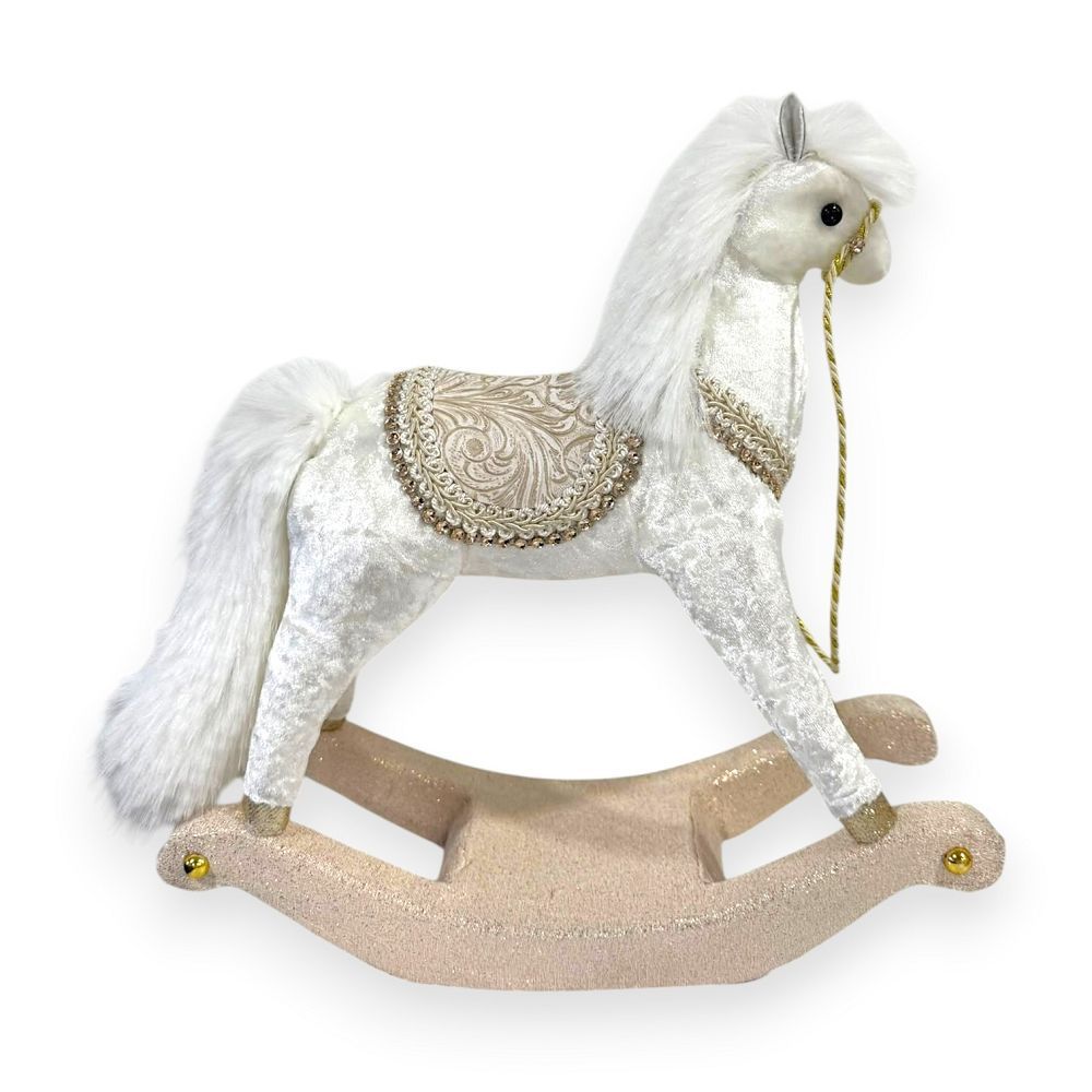 Decorative Christmas Rocking Horse 13"