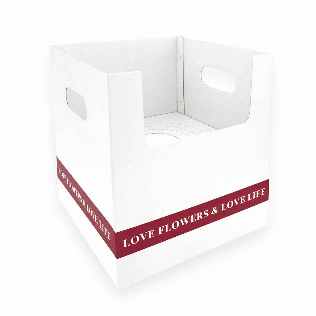 Square Floral Carrier Box with Handles