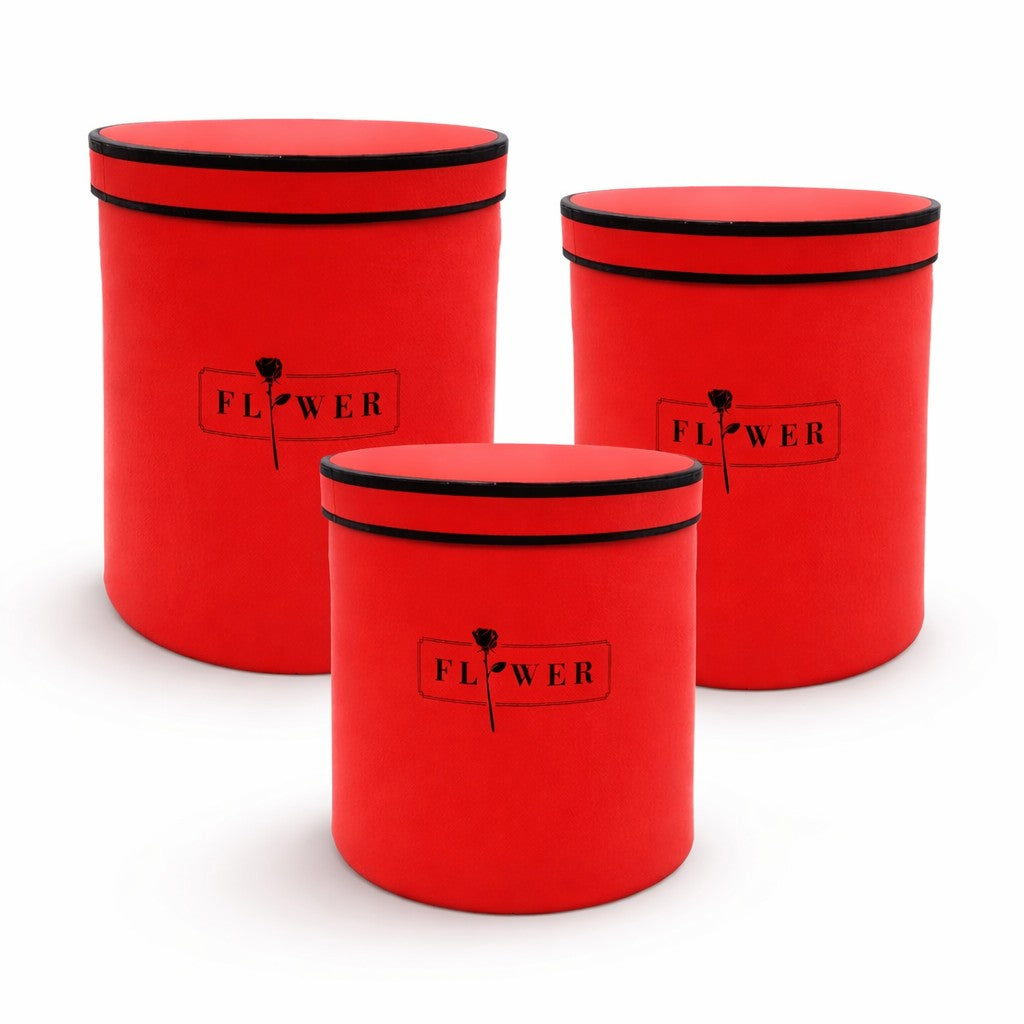 Round Flower Boxes - Set of 3