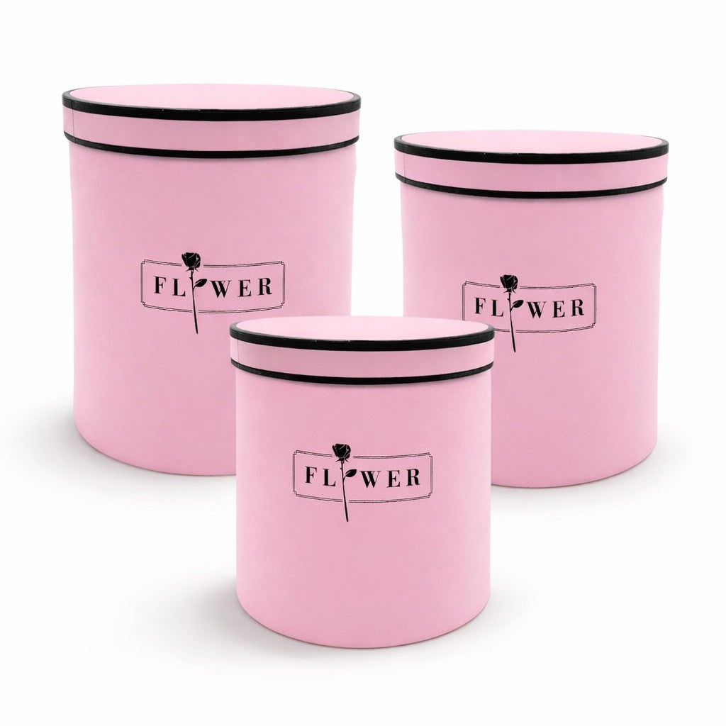 Round Flower Boxes - Set of 3