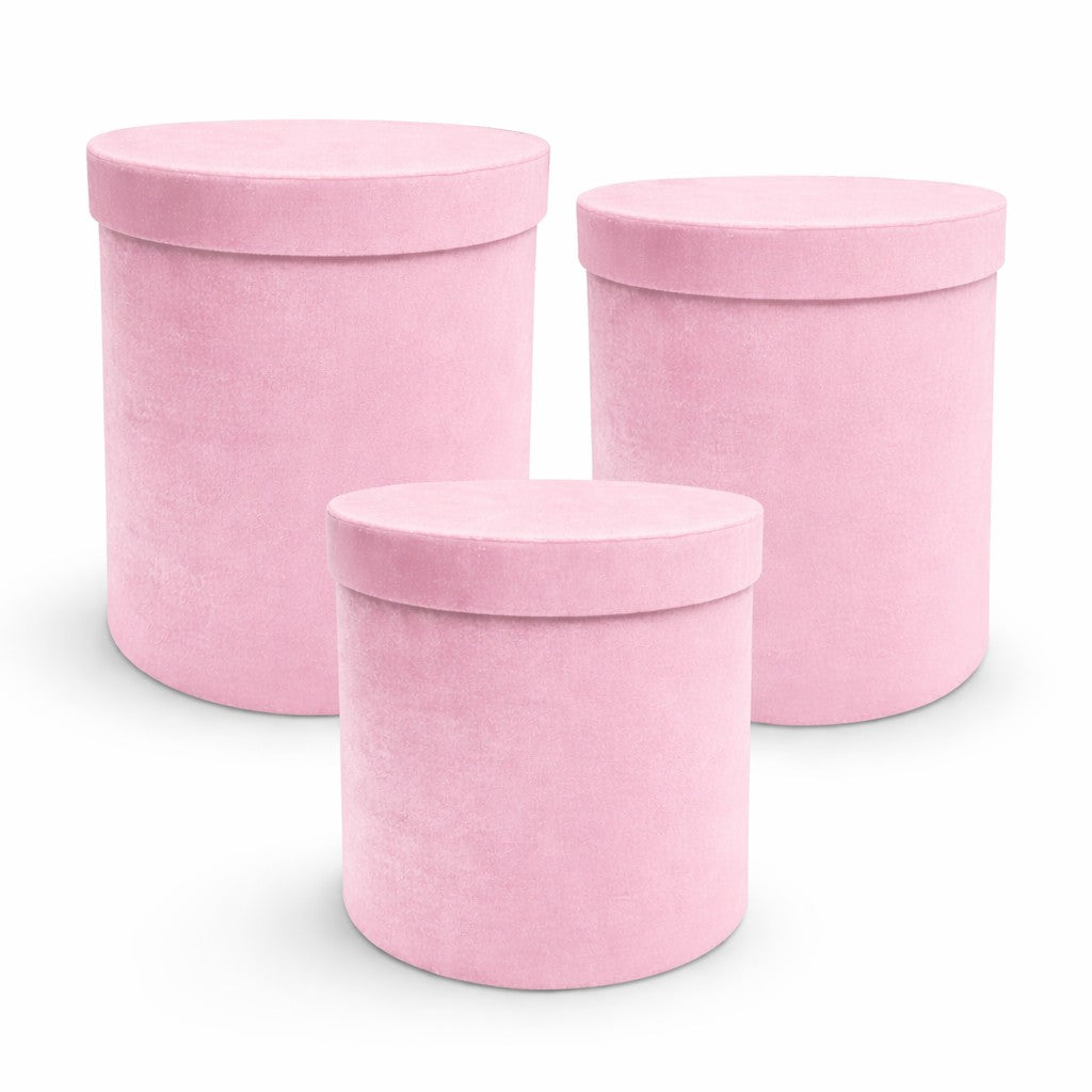 Velvet Floral Boxes – Set of 3