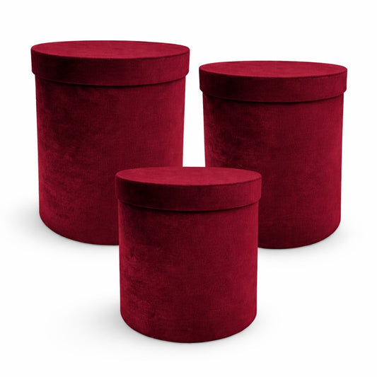 Velvet Floral Boxes – Set of 3