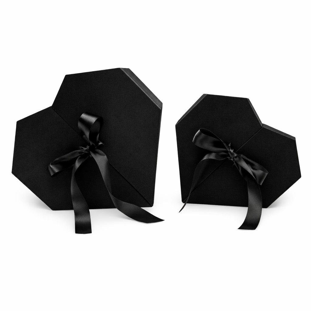 Heart Gift Boxes with Ribbon – Set of 2