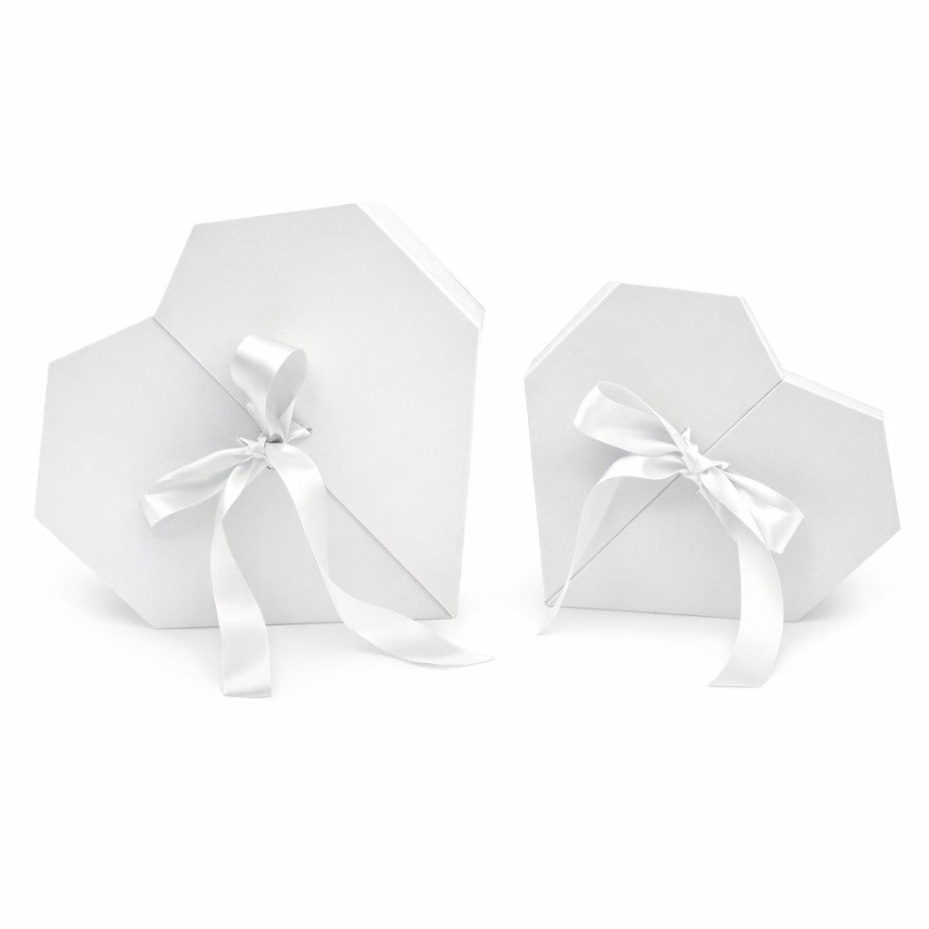 Heart Gift Boxes with Ribbon – Set of 2