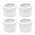 Round Gift Boxes with Clear Lid – Set of 4