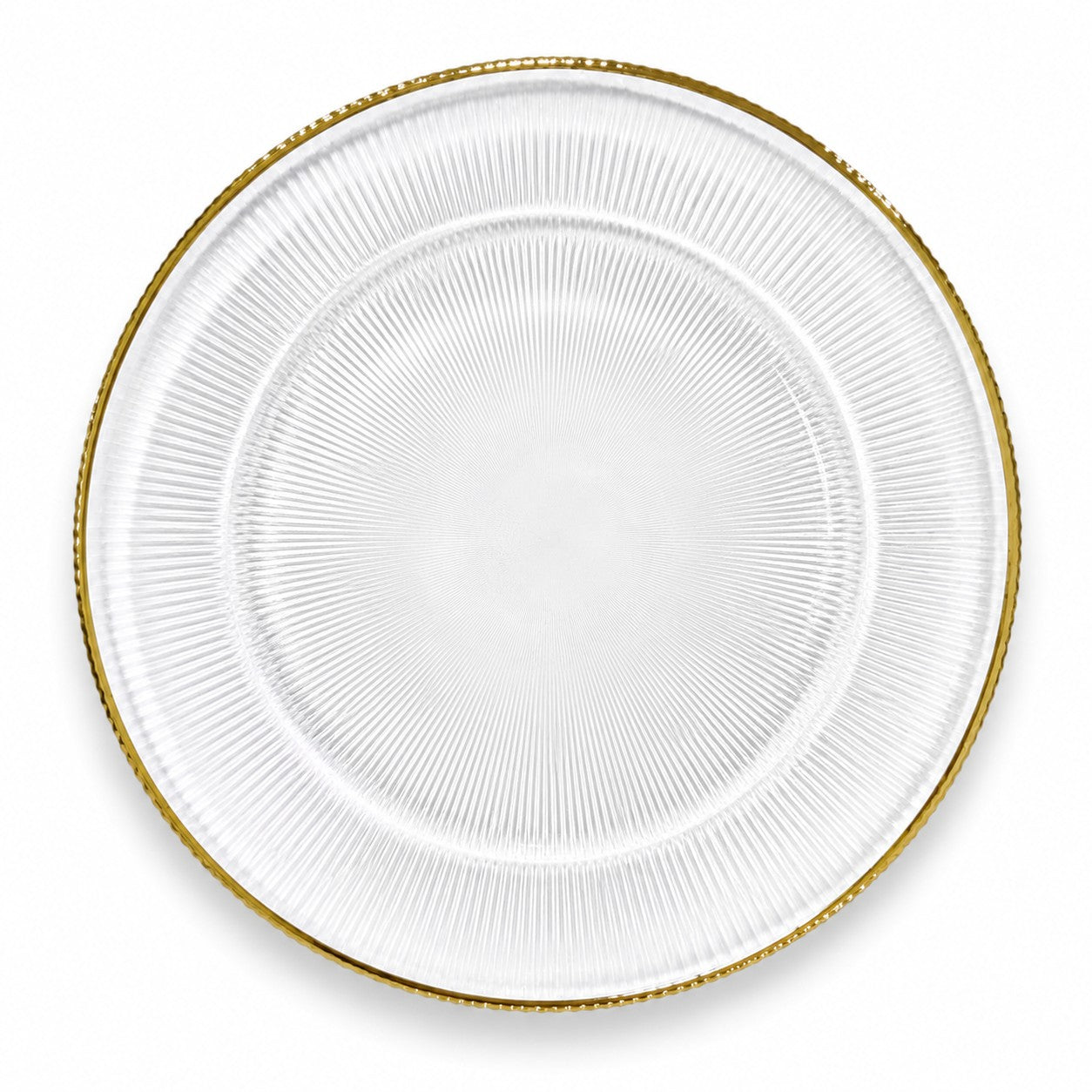 Glass Charger Plate – Gold Rim