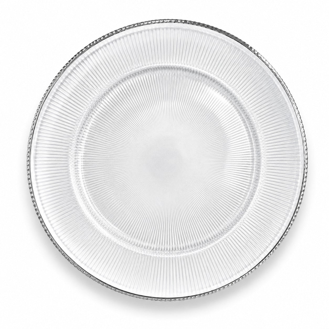 Glass Charger Plate – Gold Rim