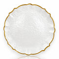 Glass Charger Plate – Pearl Wavy Edge