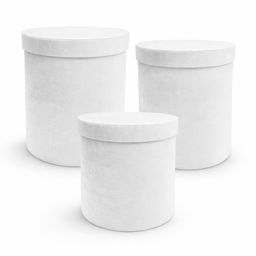 Velvet Floral Boxes – Set of 3