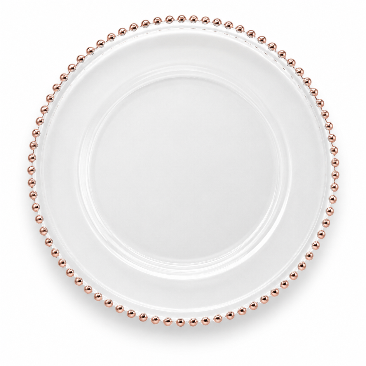 Glass Charger Plate – Beaded Edge