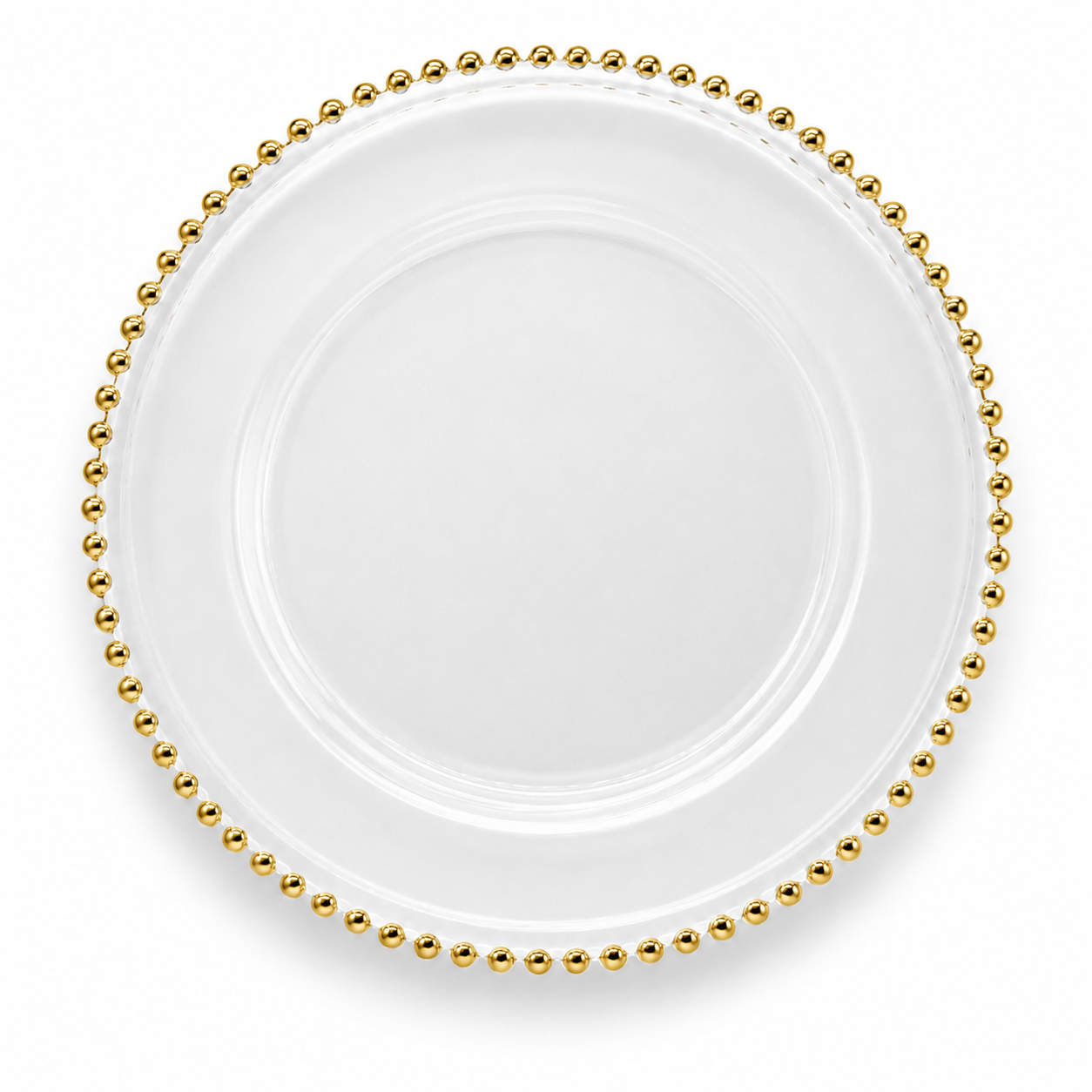 Glass Charger Plate – Beaded Edge