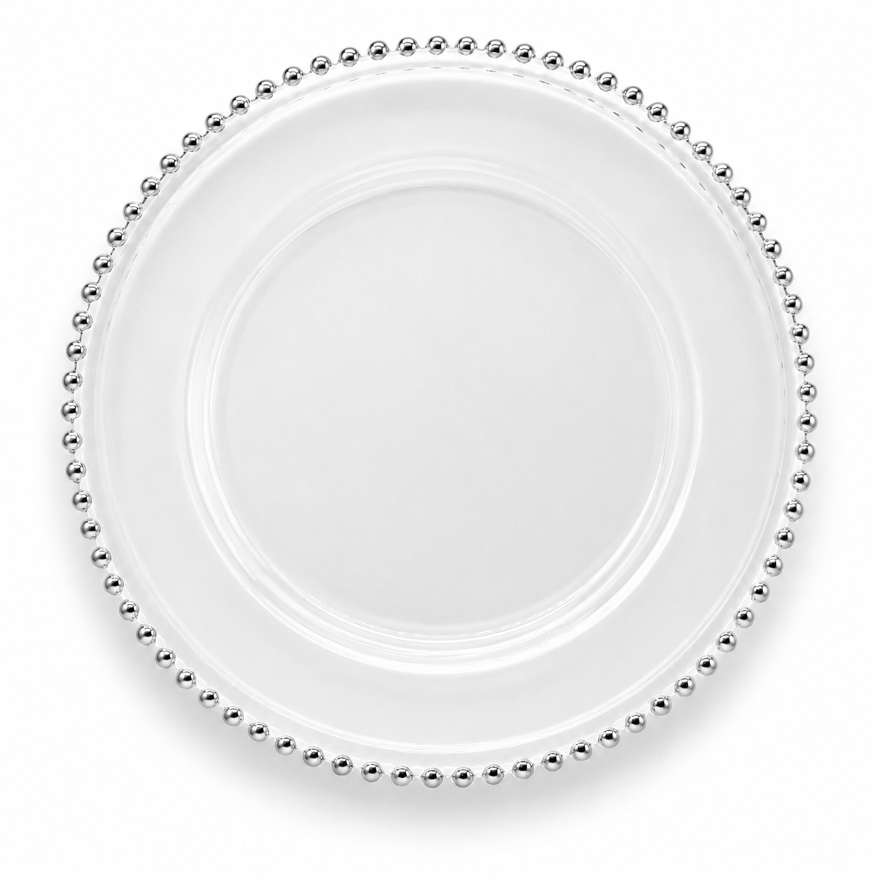 Glass Charger Plate – Beaded Edge
