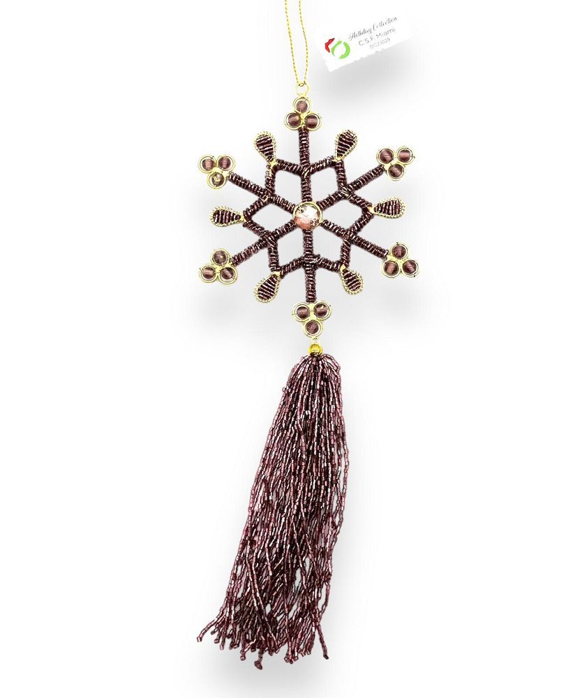 GLASS BEADED TASSAL ORNAMENT