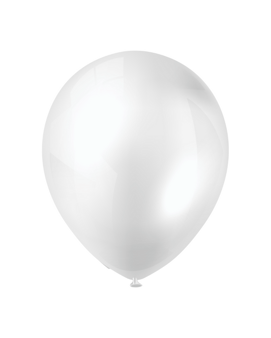 BALLOON 12" LATEX METALLIC WHITE 100pcs (Copy)