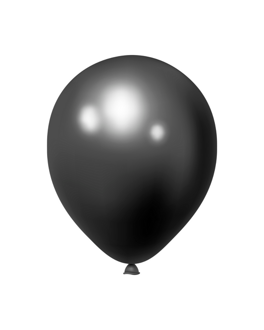 BALLOON 12" LATEX BLACK 100pcs