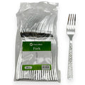 Hammered Metallic Forks 24pcs