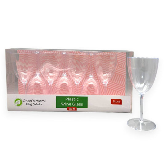 Plastic Wine Glass – 8PC Set (200ml)