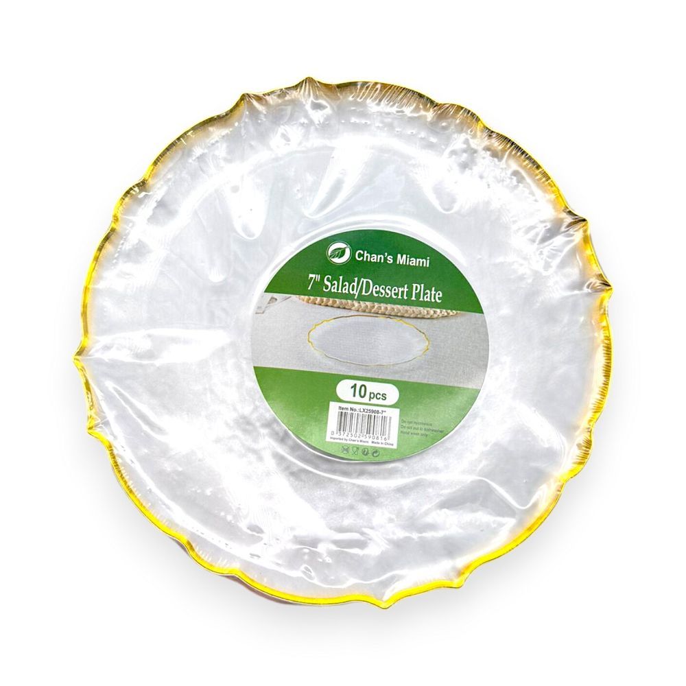Premium Plates with Gold Rim 10pc