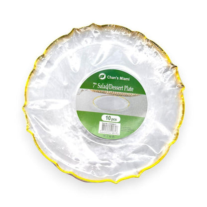Premium Plates with Gold Rim 10pc