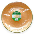 Orange Plastic Plates with Gold Rim 10pcs