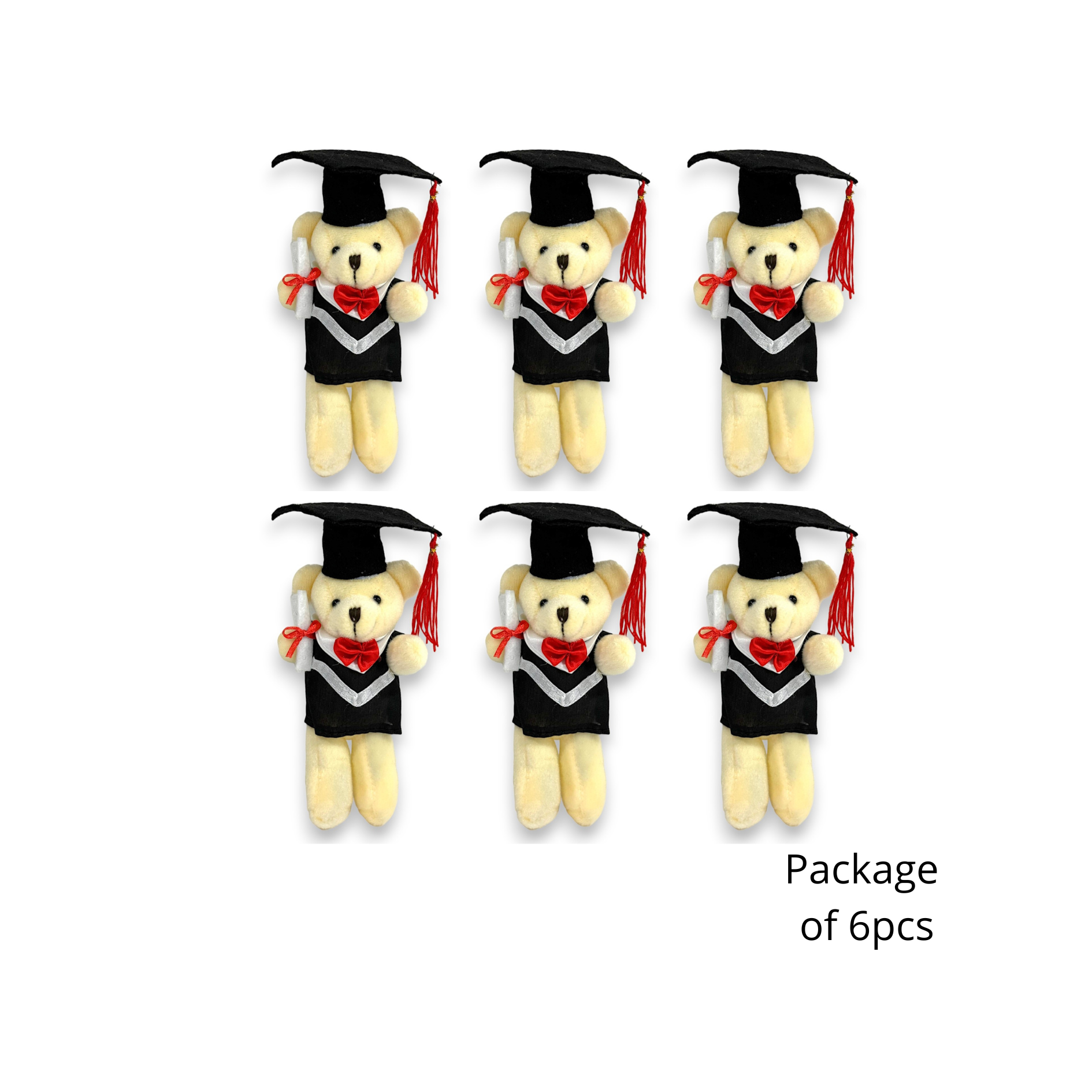 GRADUATION BEAR 6/PKG