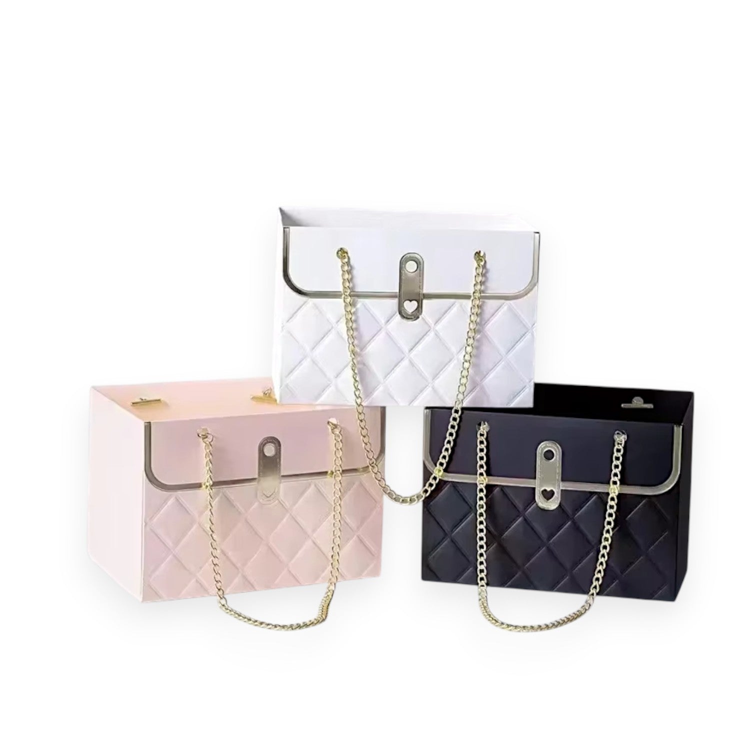 Purse Paper Gift Box with Chain 10pcs