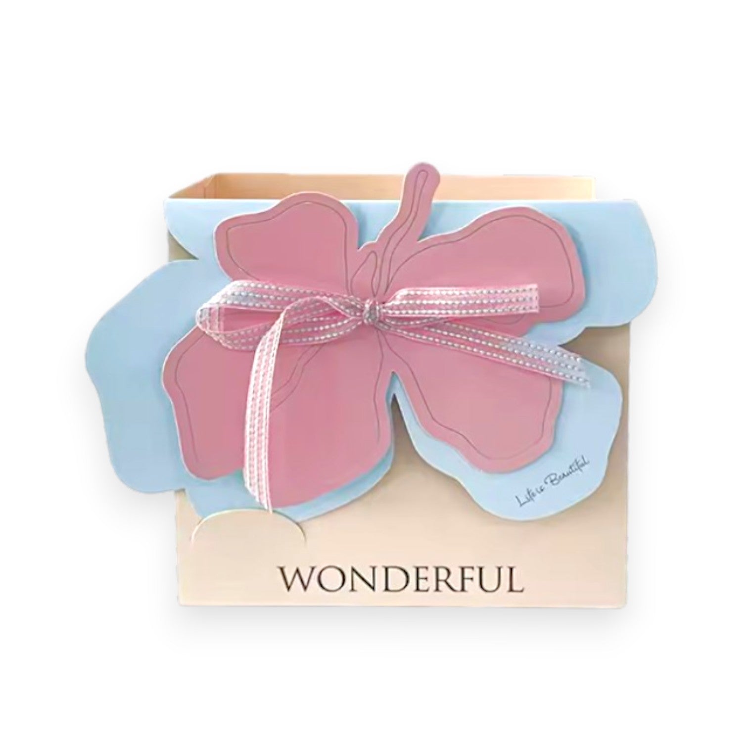 Paper Gift Box with Butterfly Bow – Set of 5