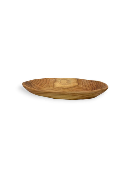 NATURAL WOOD SHALLOW BOWL