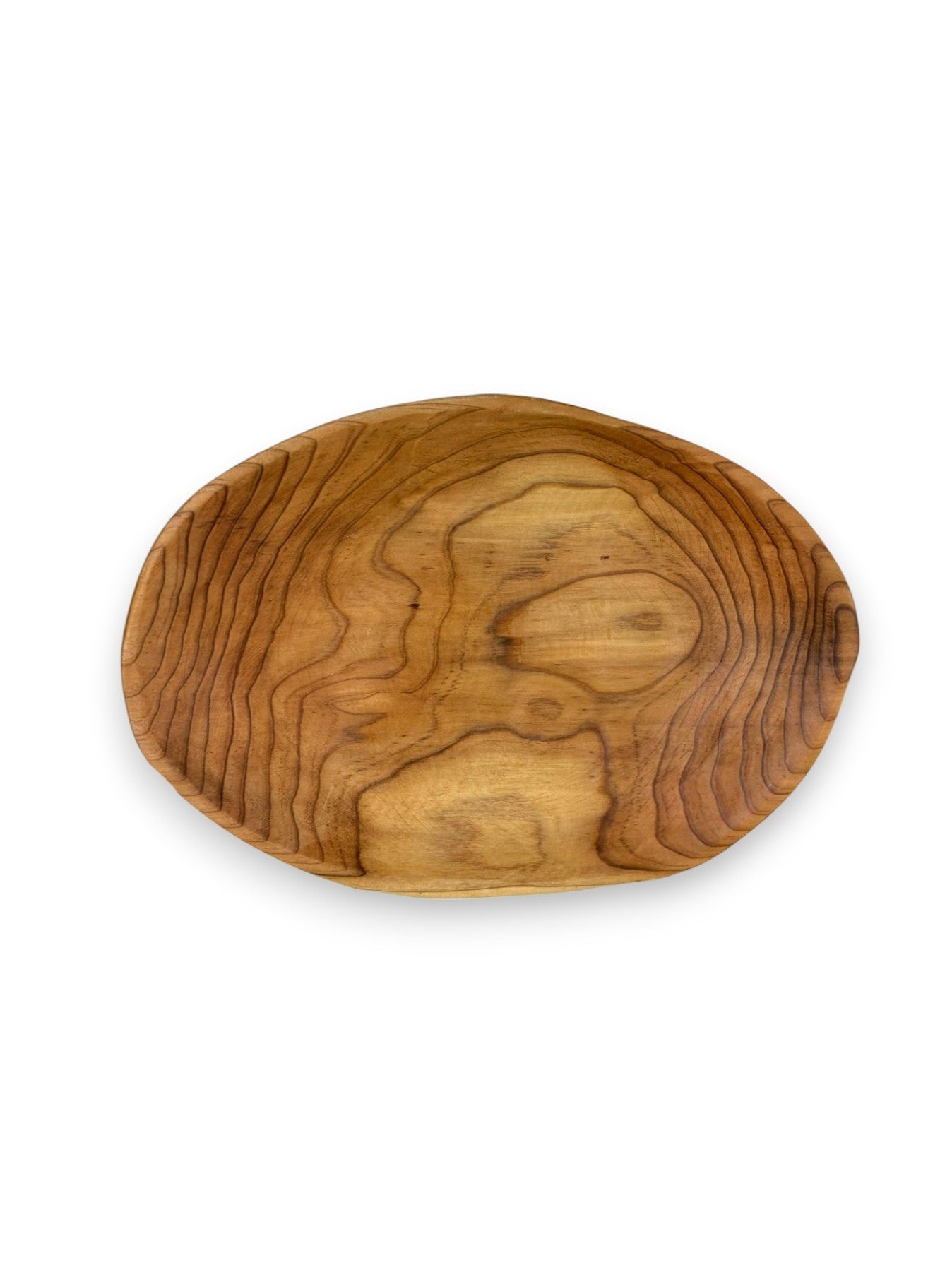 NATURAL WOOD SHALLOW BOWL