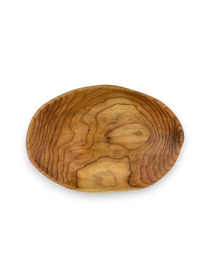 NATURAL WOOD SHALLOW BOWL