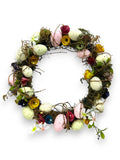 EASTER WREATH W/EGGS N FLOWERS