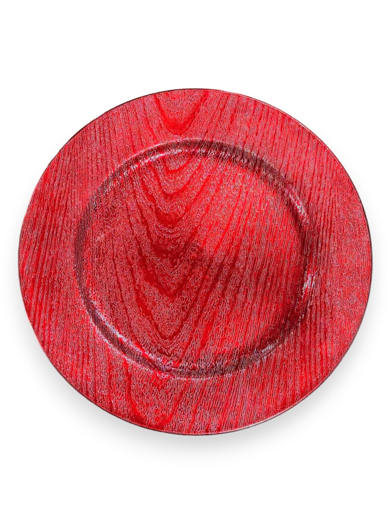 WOODGRAIN CHARGER 13"