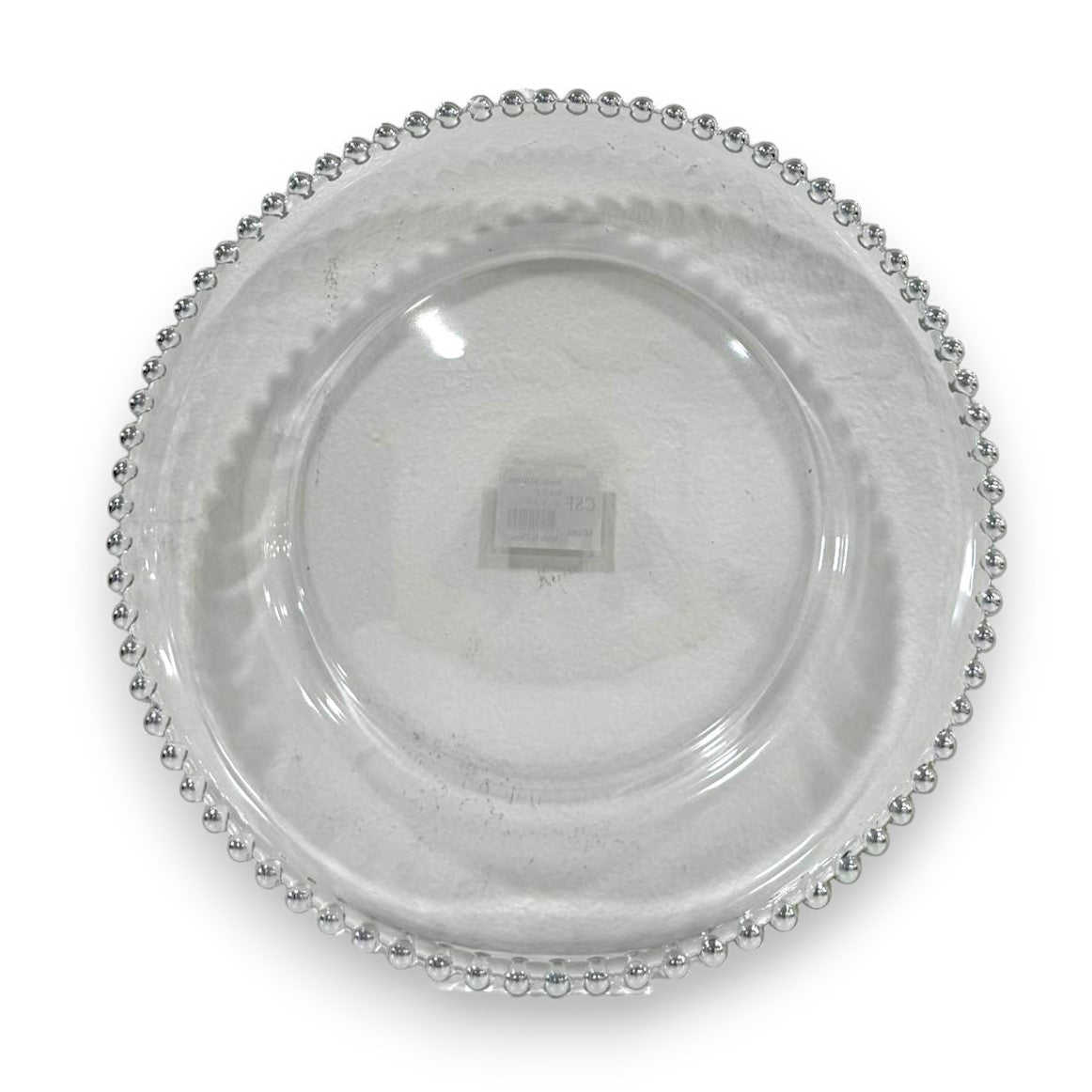 CHARGER PLATE GLASS BEADED