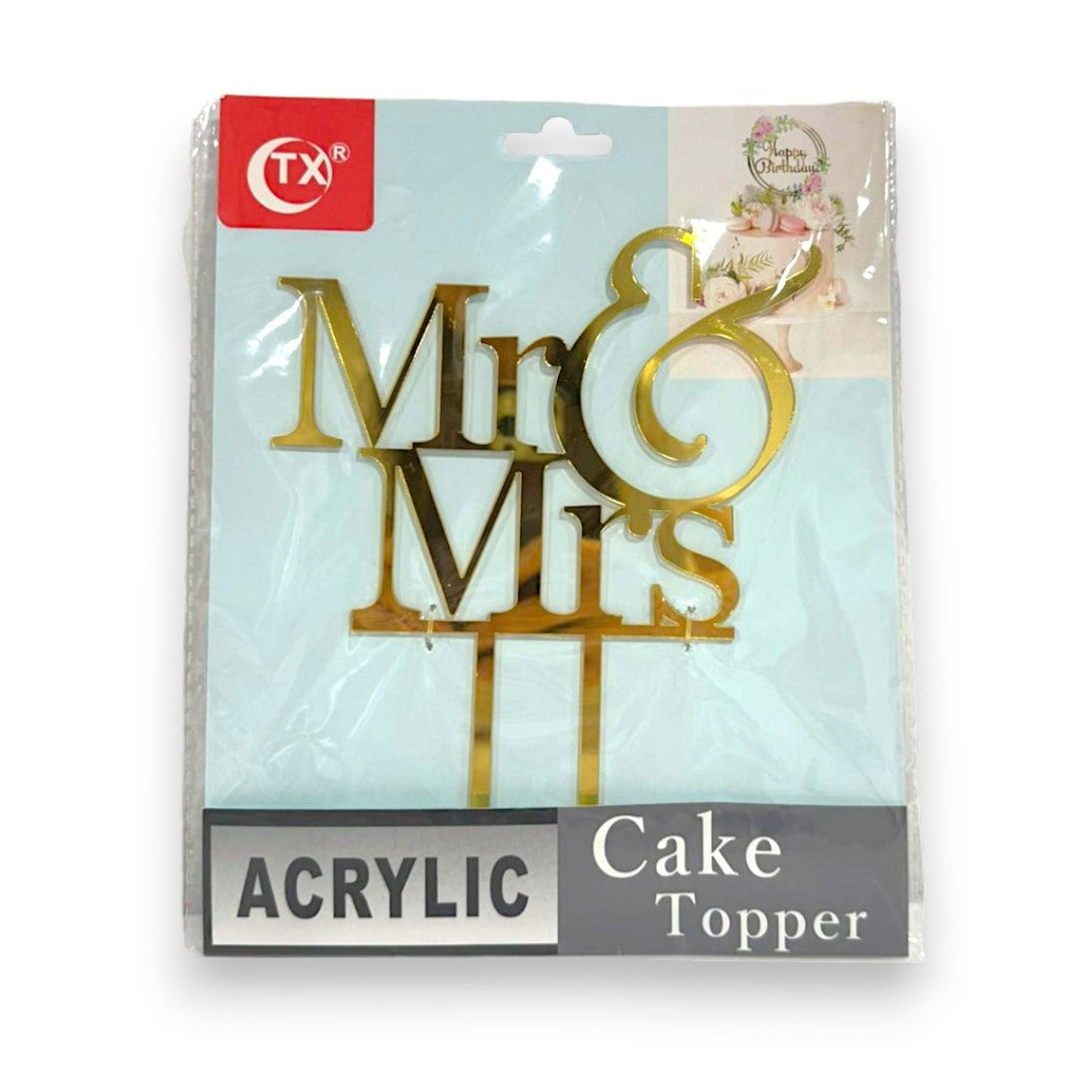 CAKE TOPPER MR & MRS